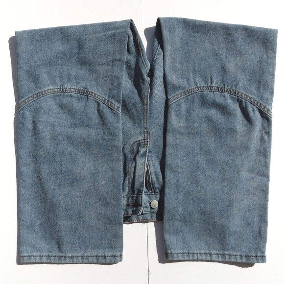 Money & Honey Heart Embroidered Knee Straight Leg Medium Wash High Rise Jeans L - Picture 8 of 16